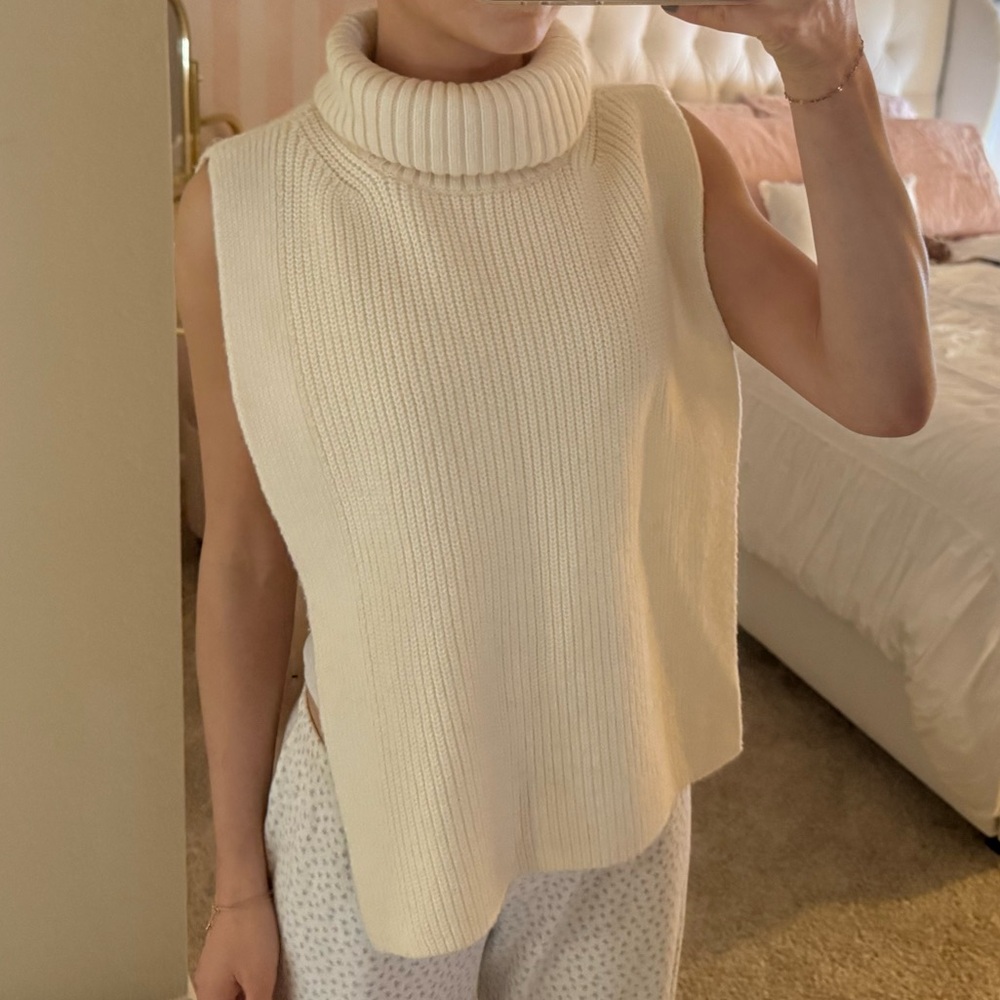 H&M Cream Turtleneck Shawl/Shrug